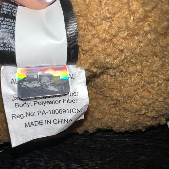 The North Face Teddy Bear Nuptse with blue puffer coat  30th Anniversary NWT - Picture 7 of 7